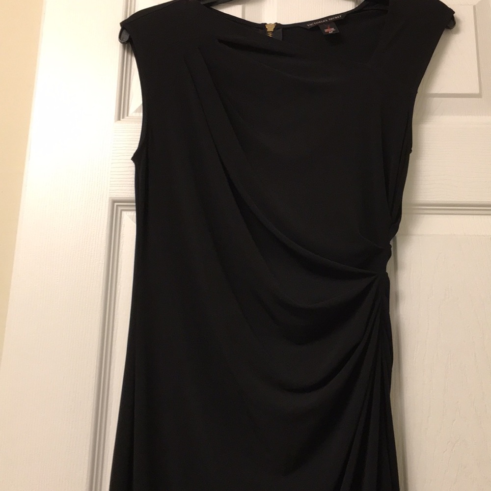 NWOT VICTORIA SECRET Rouched Black Dress - Picture 5 of 7